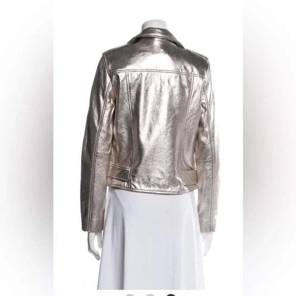 Walter Baker Gold Leather Jacket - Picture 3 of 7